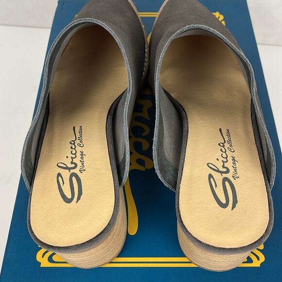 Sbicca Vintage Collection Salem Grey Suede Women's Shoes Clog Slip On Size 8 - Picture 6 of 12